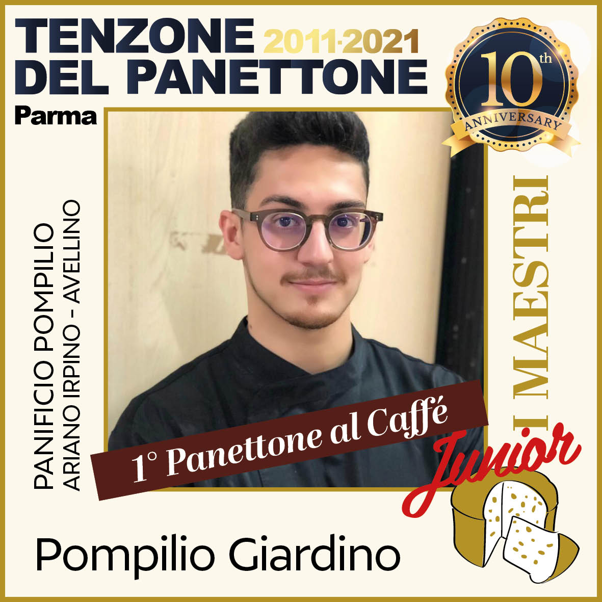 Al momento stai visualizzando Tenzone del Panettone 2021: Pompilio vince il premio Miglio Panettone Artigianale al Caffè